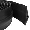 vidaXL Garažo Grindų Sandariklis Juoda 78 x 14 mm 1 m EPDM guma