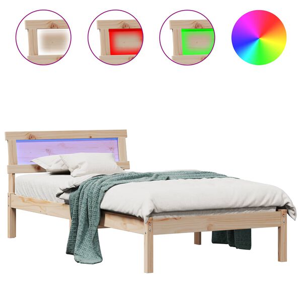 vidaXL Lovos rėmas Ruda 100 x 200 cm Kietos pu&scaron;ies mediena