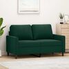 vidaXL Dvivietė sofa, tamsiai žalios spalvos, 120cm, aksomas