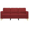 vidaXL Trivietė sofa, raudonojo vyno spalvos, 180cm, audinys