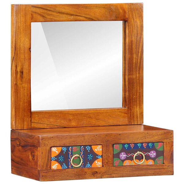 vidaXL Sieninė spintelė Ruda 40 x 20 x 50 cm Akacijos medienos masyvas