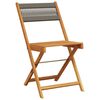 vidaXL Sulankstomos sodo kėdės, 8vnt., pilkos, akacijos masyvas