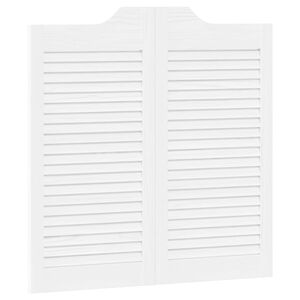 vidaXL Sukamosios durys 80 x 40 cm Pu&scaron;ies medienos masyvas Balta