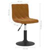 vidaXL Baro taburetė, rudos spalvos, aksomas