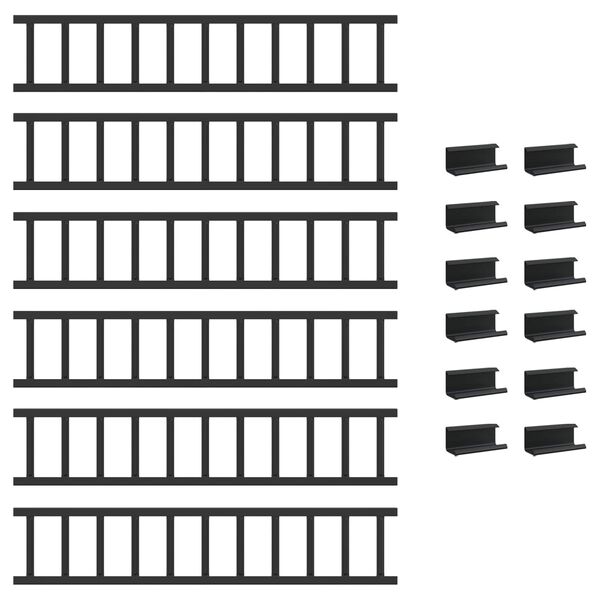 vidaXL Stogo sniego sargas Juoda 600 x 2,5 x 20 cm Plienas