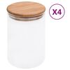 vidaXL Stikliniai indai su kam&scaron;tiniais dangteliais, 4vnt., 800ml