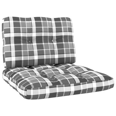 vidaXL Sodo kėdės su languotomis pagalvėmis, 2vnt., impregnuota pušis