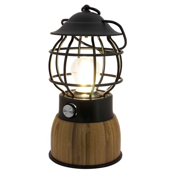 Eurotrail LED stovyklavimo lempa Breeze, juodos spalvos, bambukas