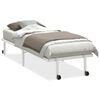 vidaXL Lovos rėmas be čiužinio Sulankstomas baltas 75x190 cm Plienas