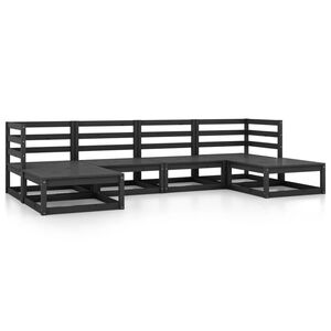 vidaXL Sodo poilsio baldų komplektas, 6 dalių, pu&scaron;ies medienos masyvas