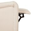 vidaXL Atlošiamas masažinis krėslas, kreminės spalvos, audinys
