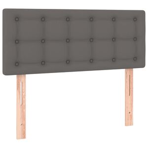 vidaXL Galvūgalis, pilkos spalvos, 100x5x78/88 cm, dirbtinė oda