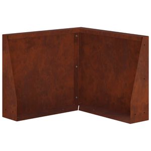 vidaXL Sienelė 50 x 50 x 30 cm Atmosferos poveikiui atsparus plienas