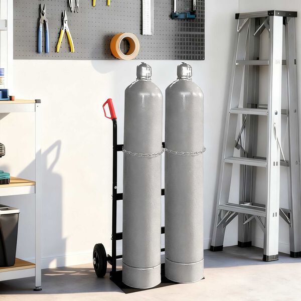 vidaXL Rankinis vežimėlis Juoda ir raudona 63 x 43,5 x 110 cm Plienas