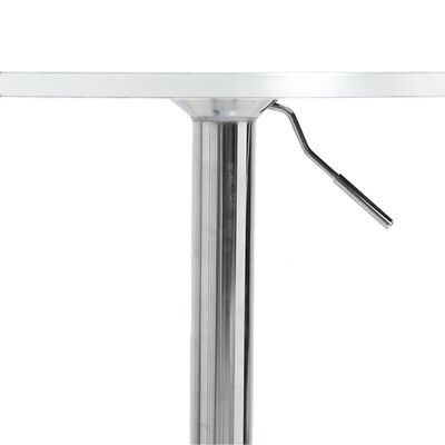 vidaXL Baro stalas, baltas, 60x60x90cm, apdirbta mediena ir plienas