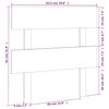 vidaXL Lovos galvūgalis, pilkas, 93,5x3x81cm, pušies medienos masyvas