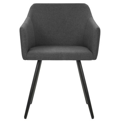 vidaXL Valgomojo kėdės, 4vnt., tamsiai pilkos, audinys (2x323094)