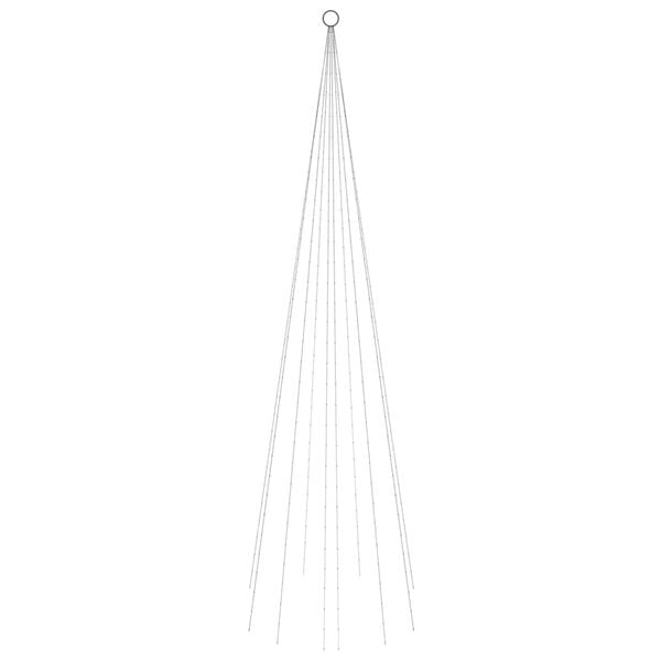 vidaXL Kalėdų eglutė ant vėliavos stiebo, 300cm, 310 mėlynų LED