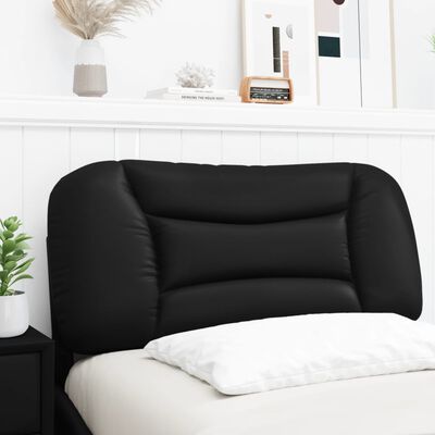 vidaXL Galvūgalio pagalvėlė, juodos spalvos, 80 cm, dirbtinė oda