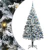 vidaXL Dirbtinė Kalėdų eglutė Balta 240 cm PVC ir Plienas ir Plastikas