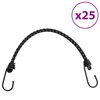 vidaXL Bungee virvelės su juostelėmis ir kabliukais, 25vnt., 46cm
