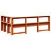 vidaXL knygų spinta L formos va&scaron;ko rudos 120cm pu&scaron;ies medienos masyvas