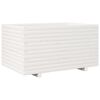 vidaXL Sodo lovelis, baltas, 90x60x49,5cm, pu&scaron;ies medienos masyvas