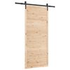 vidaXL Slankios durys 80 x 208 cm Pu&scaron;ies medienos masyvas Natūrali