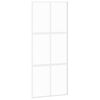 vidaXL Stumdomos durys, baltos, 90x205cm, grūdintas stiklas/aliuminis