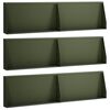 vidaXL Sienelė 6 vnt. 80 x 12 x 30 cm Plienas Alyvuogių žalia