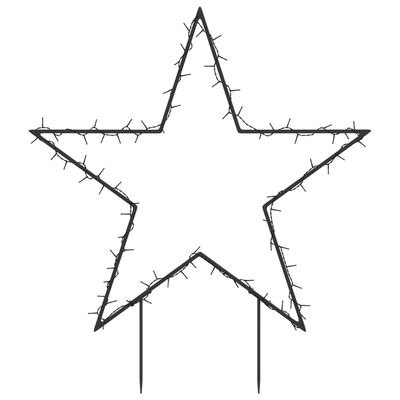 vidaXL Kalėdinė šviečianti dekoracija žvaigždė, 80LED, 60cm
