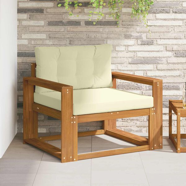 vidaXL Lauko Vidurinis Sofa Kietos akacijos mediena Natūrali