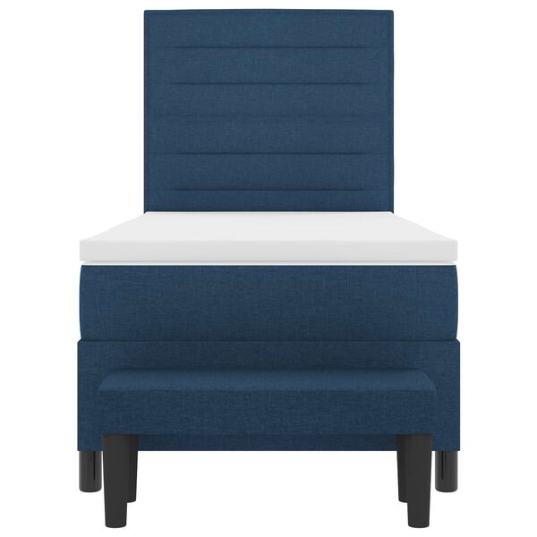 vidaXL Kiemas lova su čiužiniu Mėlyna 80 x 200 cm audinys