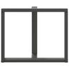 vidaXL Valgomojo stalo kojos, T formos, 2 vnt., antracito spalvos, 100x35x(72-73) cm, plienas