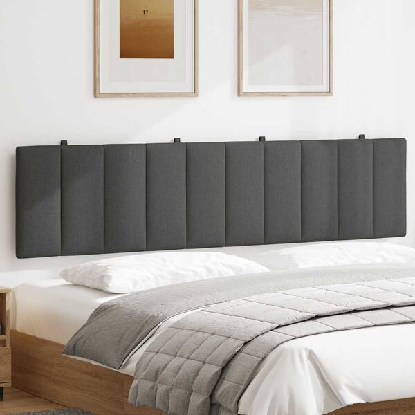 vidaXL Galvūgalio pagalvėlė, Hanko, tamsiai pilkos spalvos, 200cm, audinys