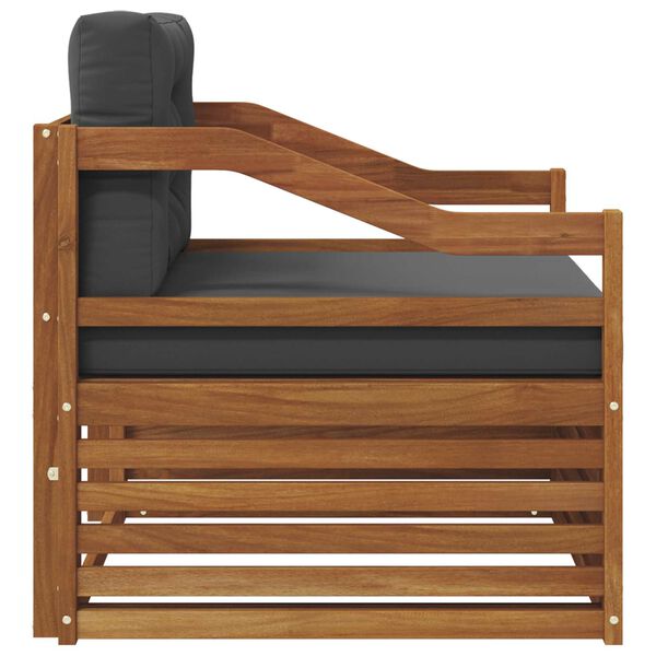 vidaXL Lauko sofos komplektas Kietos akacijos mediena Natūrali