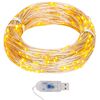 vidaXL Mikro LED girlianda, 40m, 400 &scaron;iltų baltų LED, 8 funkcijos