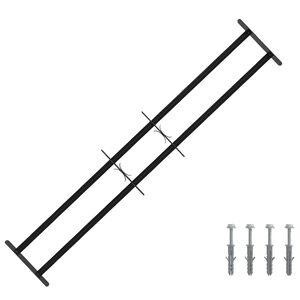 vidaXL Langų saugos grotelės su 2 skersiniais 3 pcs 93-174 cm