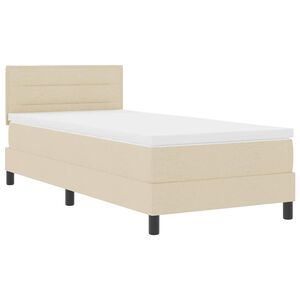 vidaXL Kiemas lova su pagalve Kreminė 100 x 200 cm audinys