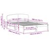 vidaXL Lovos rėmas Balta 160 x 200 cm Kietos pu&scaron;ies mediena