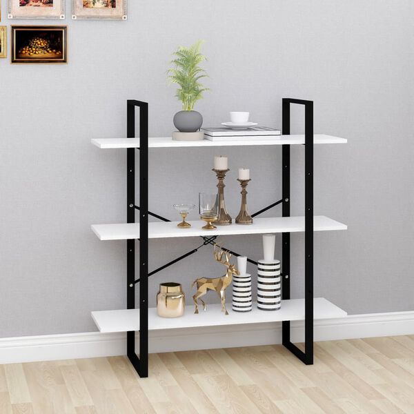 vidaXL Spintelė knygoms, balta, 100x30x105cm, apdirbta mediena