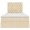 vidaXL Lova su daiktų laikymo vieta ir LED Kremas 120 x 200 cm