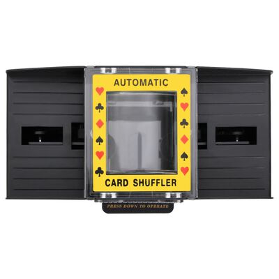 vidaXL Automatinis kortų maišytuvas, juodos spalvos, 2 kortų kaladėms