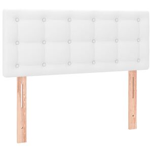 vidaXL Galvūgalis, baltos spalvos, 100x5x78/88 cm, dirbtinė oda
