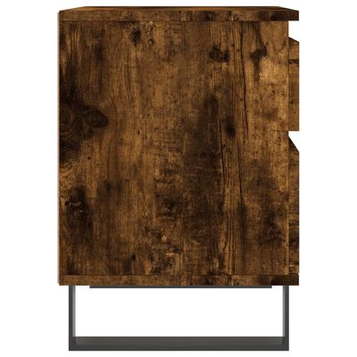 vidaXL Naktinė spintelė, dūminio ąžuolo, 40x35x50cm, apdirbta mediena
