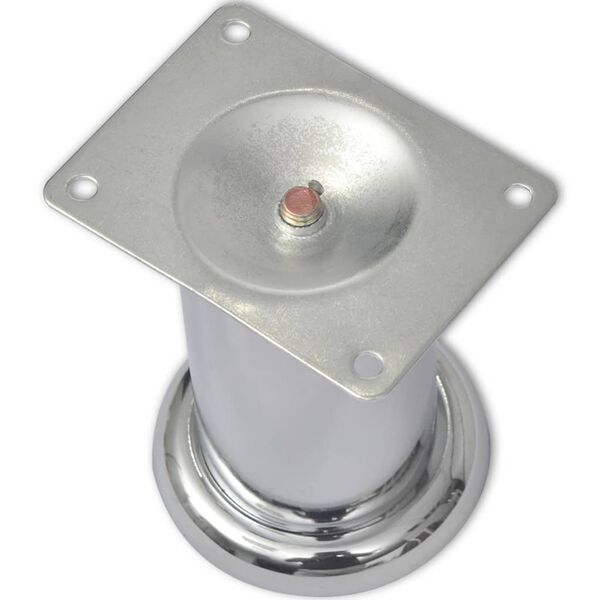 vidaXL Sofos kojelės, 8vnt., chromas, 60mm, apskritos (242157x2)