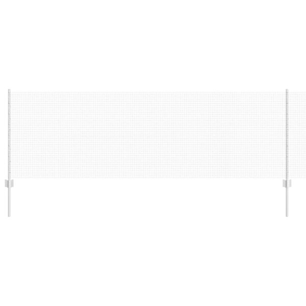 vidaXL Tvora su stulpais Sidabro 0,8 x 10 m Plienas