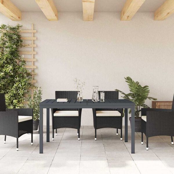 vidaXL Pratęsimo stalas 2 pcs Antracitas 210 x 90 x 73 cm Plienas