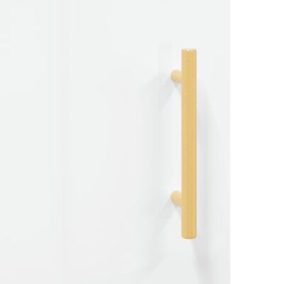 vidaXL Naktinė spintelė, balta, 40x40x50cm, apdirbta mediena, blizgi