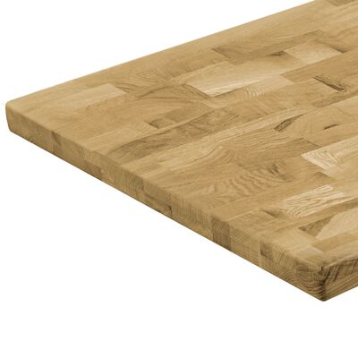 vidaXL Stalviršis, masyvi ąžuolo mediena, stač. form., 44mm, 120x60cm